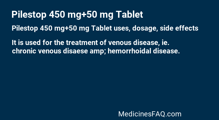 Pilestop 450 mg+50 mg Tablet