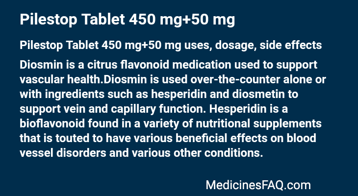 Pilestop Tablet 450 mg+50 mg