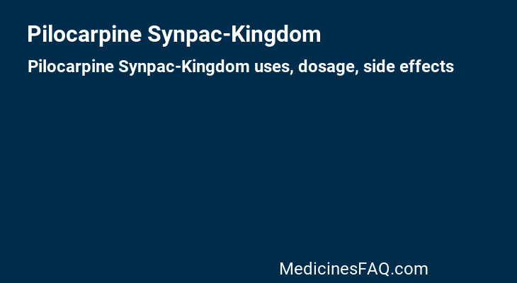 Pilocarpine Synpac-Kingdom