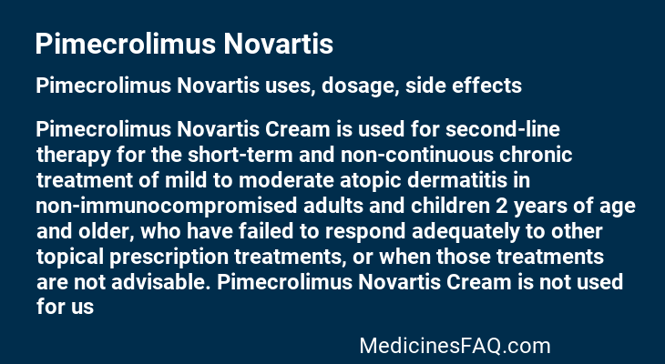 Pimecrolimus Novartis