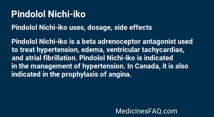 Pindolol Nichi-iko