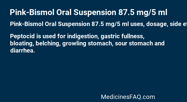 Pink-Bismol Oral Suspension 87.5 mg/5 ml