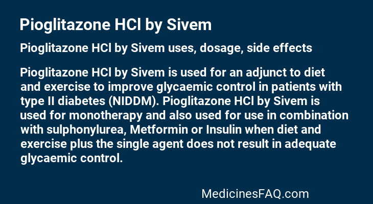 Pioglitazone HCl by Sivem