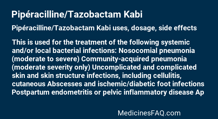 Pipéracilline/Tazobactam Kabi