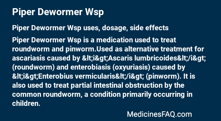 Piper Dewormer Wsp
