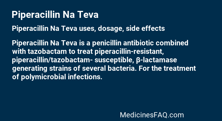 Piperacillin Na Teva