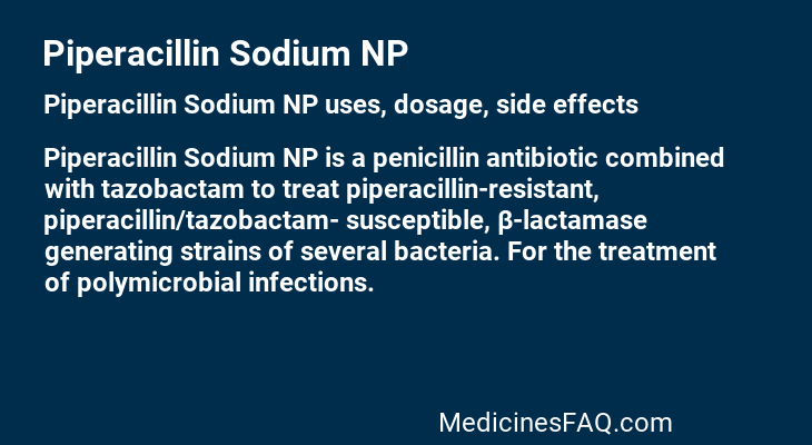 Piperacillin Sodium NP