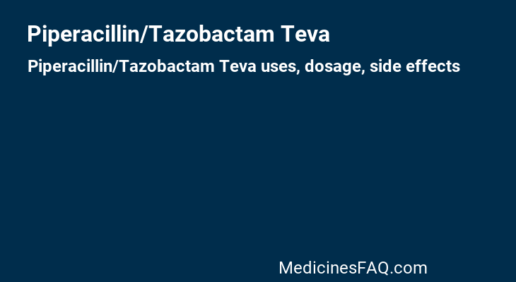 Piperacillin/Tazobactam Teva