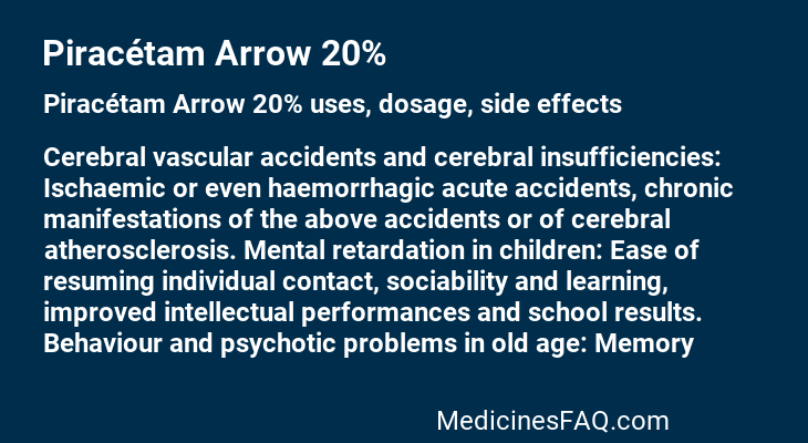 Piracétam Arrow 20%