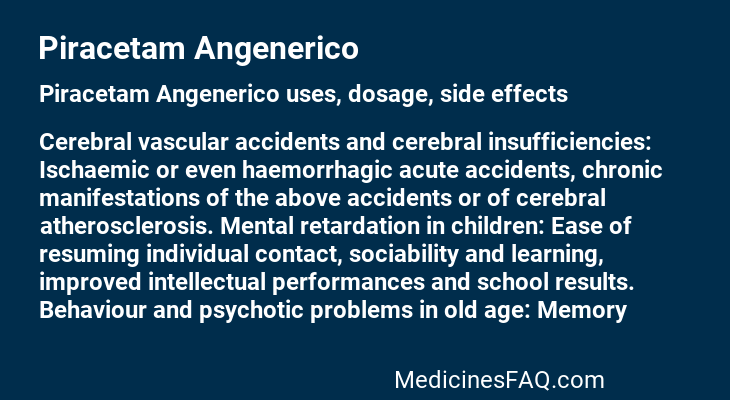 Piracetam Angenerico