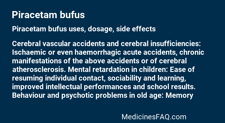 Piracetam bufus