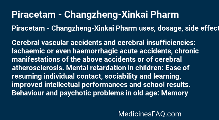 Piracetam - Changzheng-Xinkai Pharm