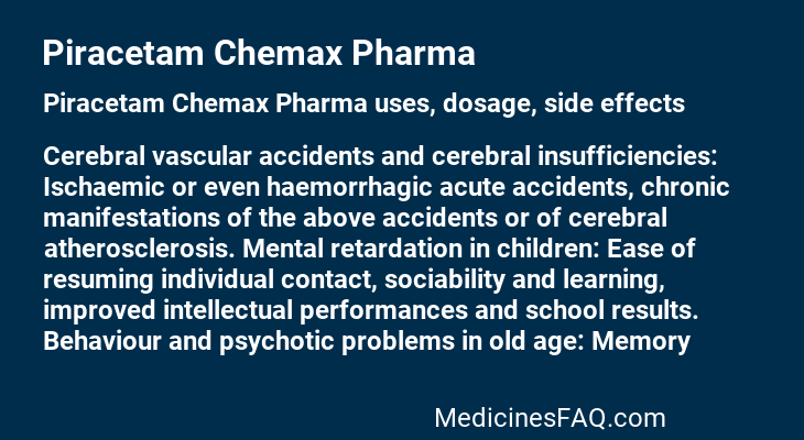 Piracetam Chemax Pharma