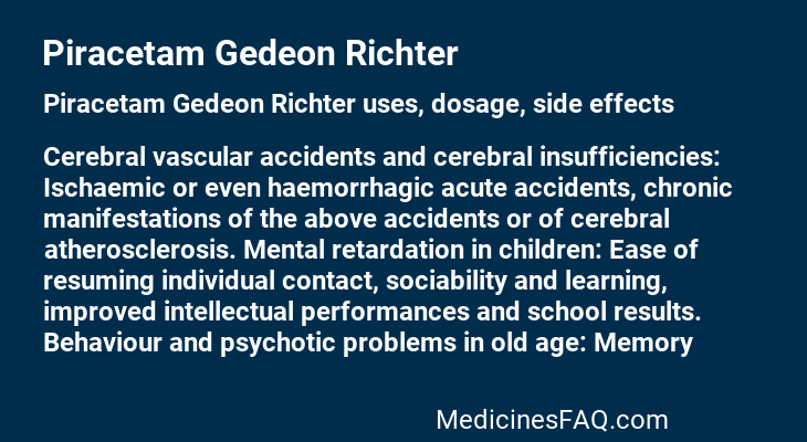 Piracetam Gedeon Richter