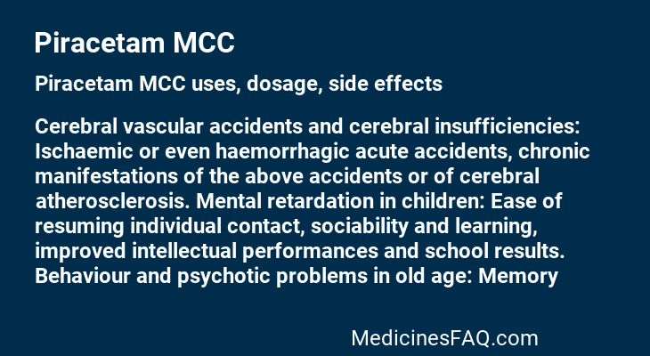 Piracetam MCC