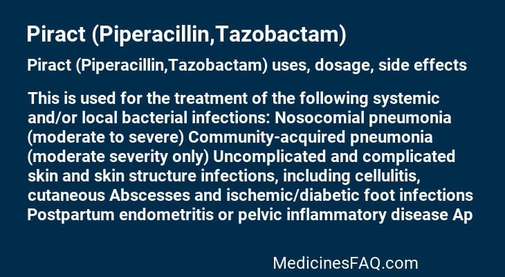 Piract (Piperacillin,Tazobactam)