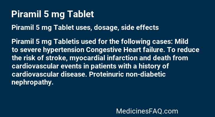 Piramil 5 mg Tablet