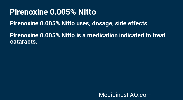 Pirenoxine 0.005% Nitto