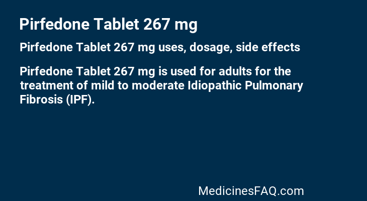 Pirfedone Tablet 267 mg