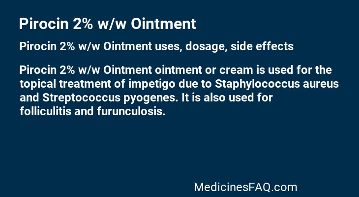 Pirocin 2% w/w Ointment