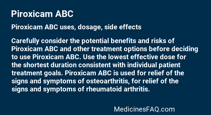 Piroxicam ABC