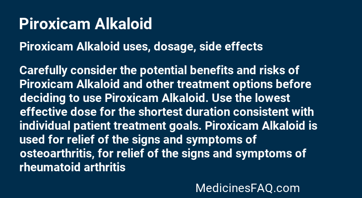 Piroxicam Alkaloid