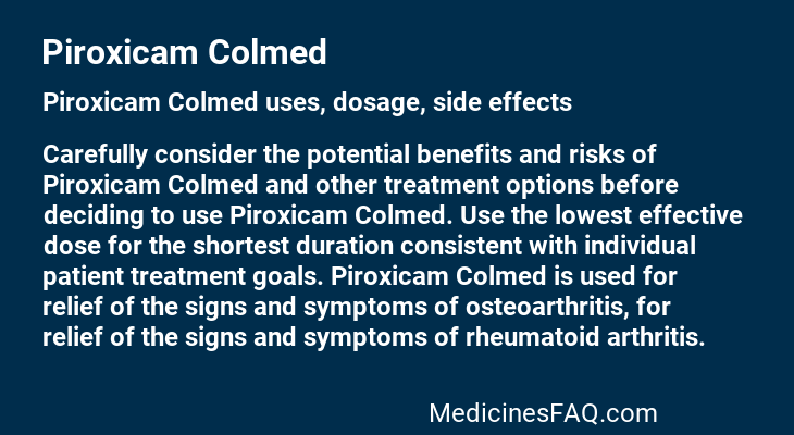 Piroxicam Colmed