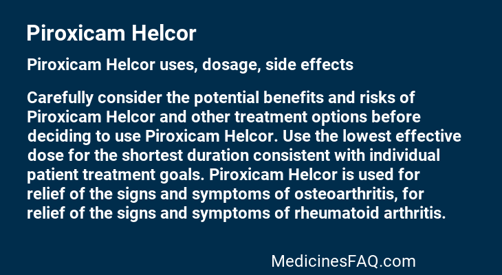 Piroxicam Helcor