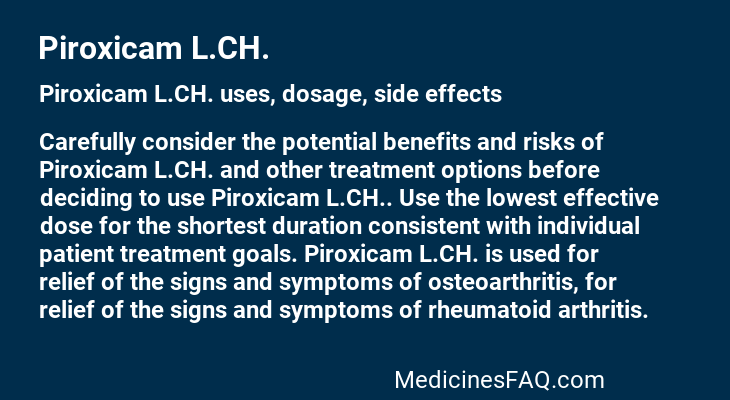 Piroxicam L.CH.