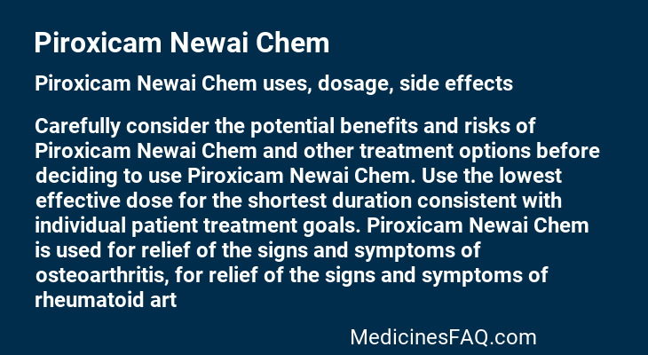 Piroxicam Newai Chem