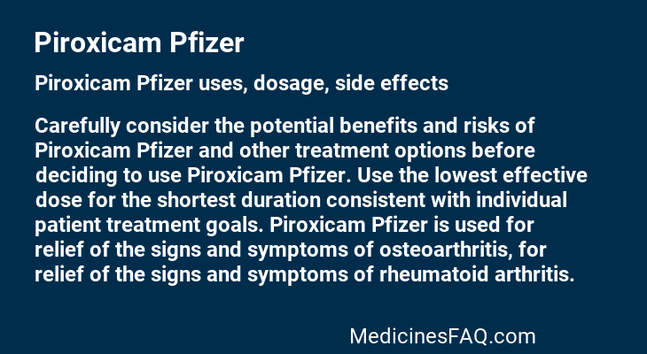 Piroxicam Pfizer