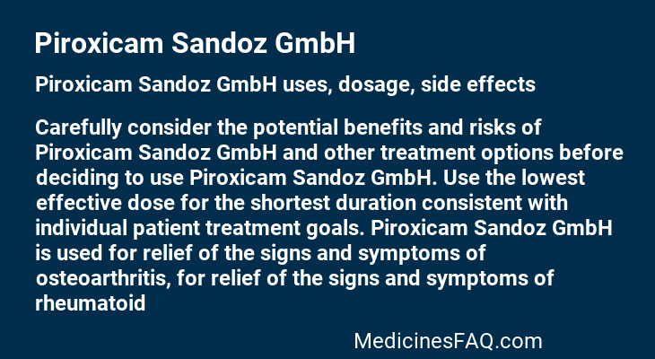 Piroxicam Sandoz GmbH