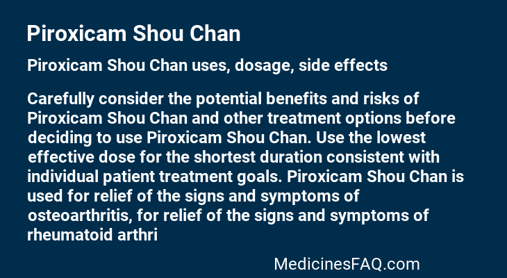 Piroxicam Shou Chan