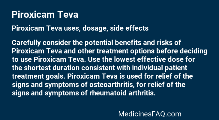 Piroxicam Teva