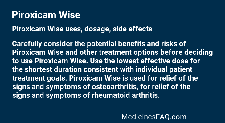 Piroxicam Wise