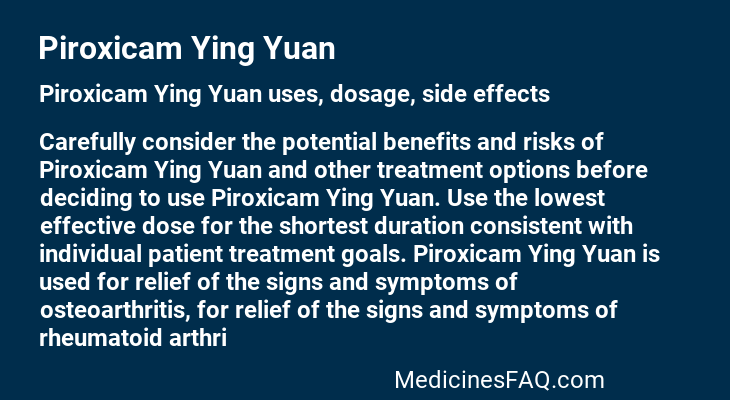 Piroxicam Ying Yuan