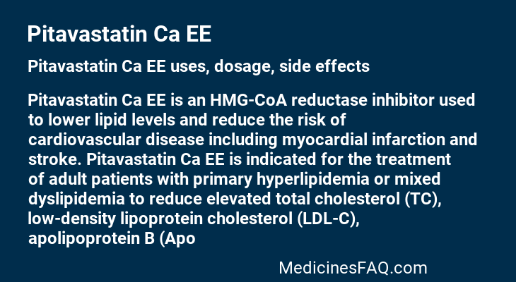 Pitavastatin Ca EE
