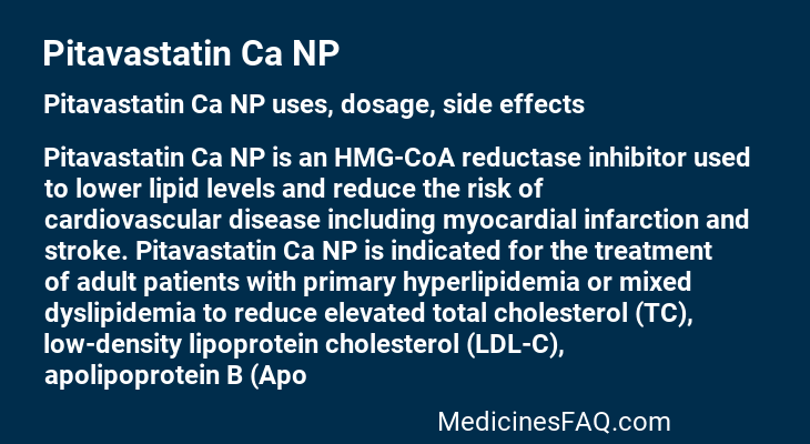 Pitavastatin Ca NP