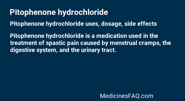 Pitophenone hydrochloride