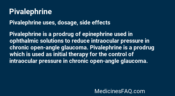 Pivalephrine