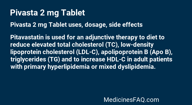 Pivasta 2 mg Tablet