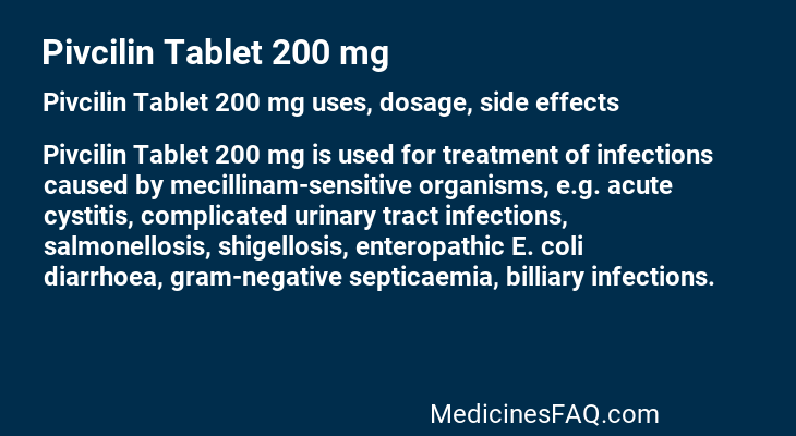 Pivcilin Tablet 200 mg