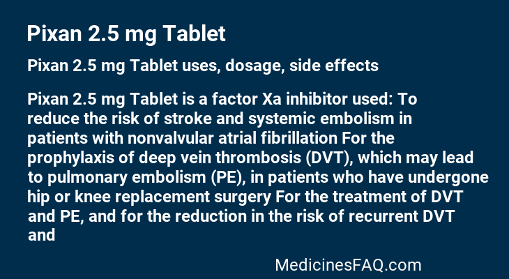 Pixan 2.5 mg Tablet