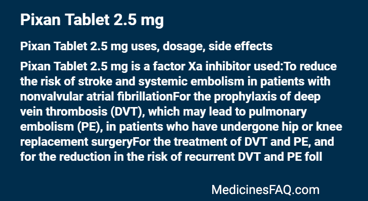 Pixan Tablet 2.5 mg