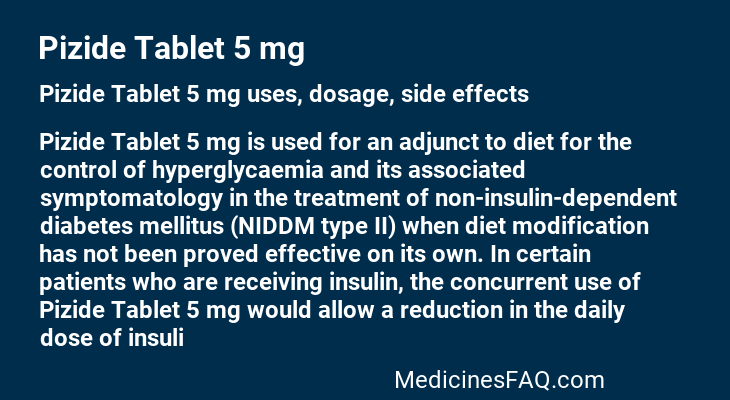 Pizide Tablet 5 mg