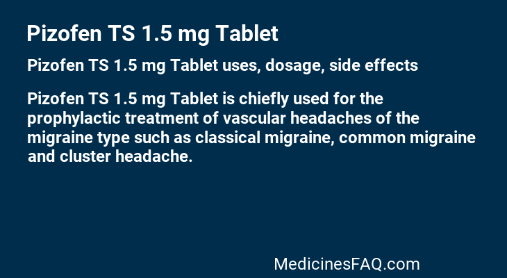 Pizofen TS 1.5 mg Tablet