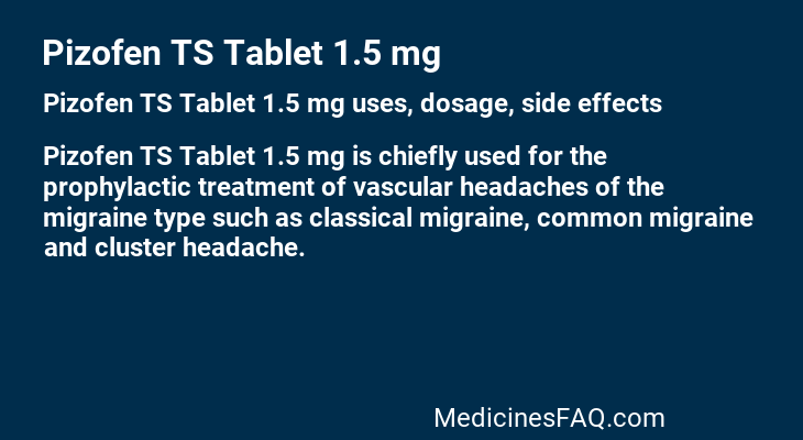 Pizofen TS Tablet 1.5 mg