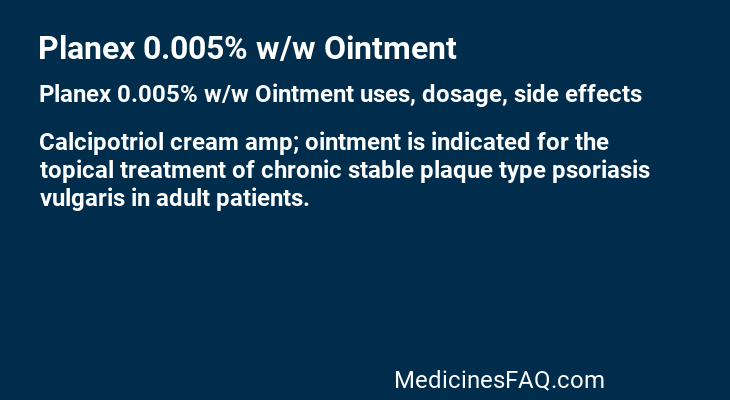 Planex 0.005% w/w Ointment