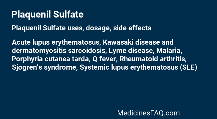 Plaquenil Sulfate