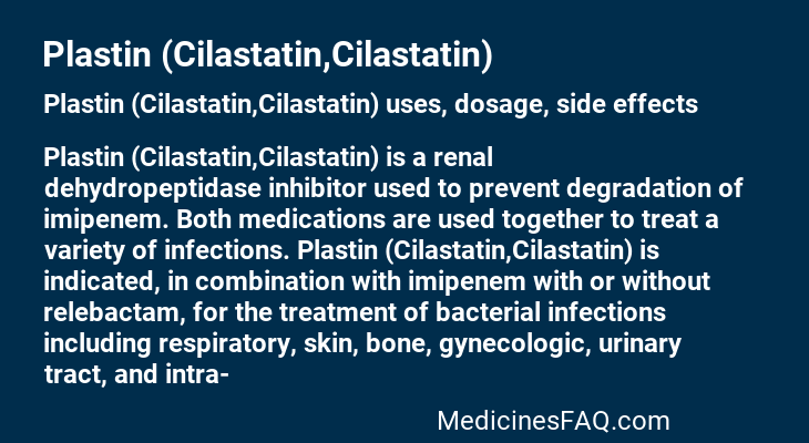 Plastin (Cilastatin,Cilastatin)